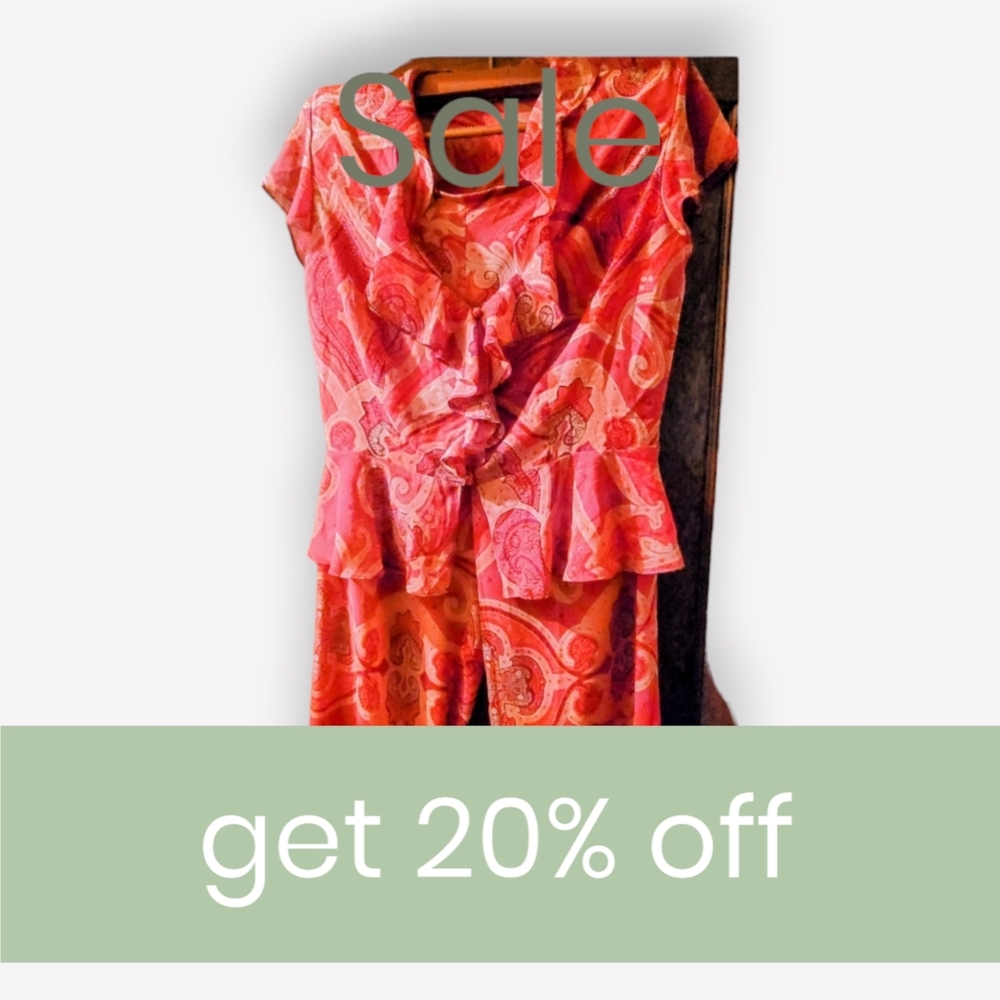 COPY - Victoria Secret vintage sheer paisley patterned pajama set in size medium